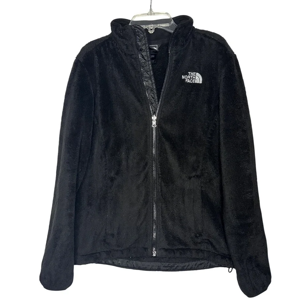 The North Face Osito Full Zip Fleece Jacket Women's S Soft Fuzzy Black - Picture 2 of 9